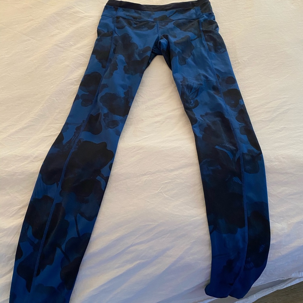 Lululemon blue and floral leggings